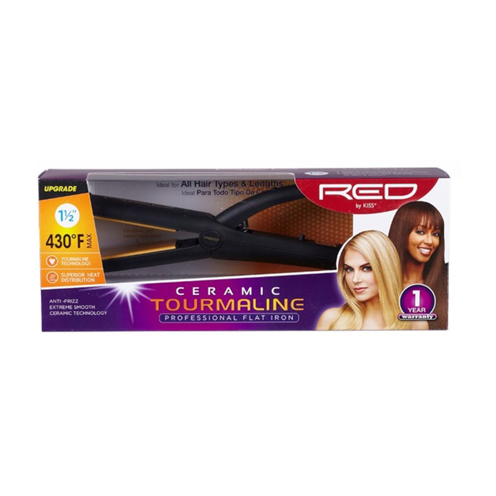 Red 1.5" Ceramic Flat Iron