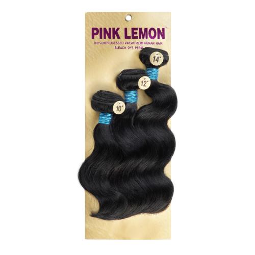 Pink Lemon Virgin Human Hair Weave 3 Bundles Body Wave AND STRAIGHT