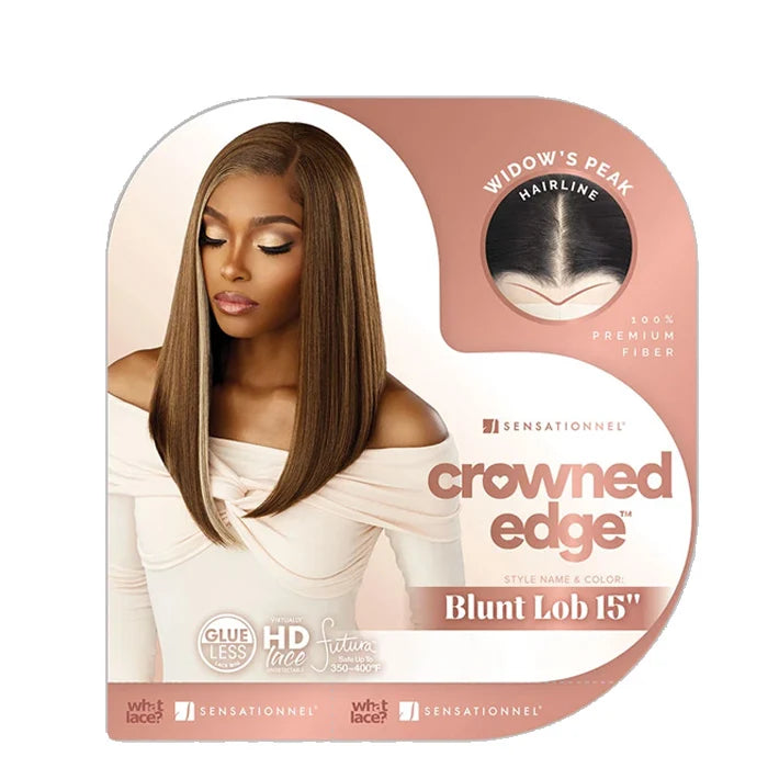 Crowned Edge Glueless 13x5 HD Lace Frontal Wig - CROWNED EDGE BLUNT BOB 15″