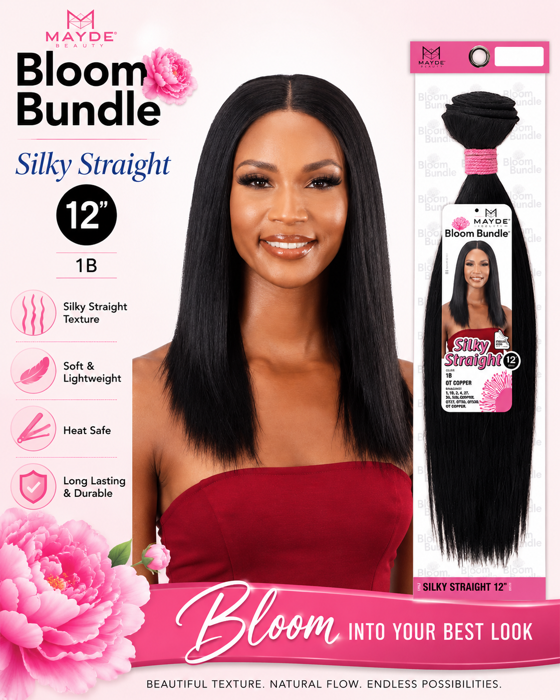 OG SILKY STRAIGHT 12 BLOOM BUNDLE--1B