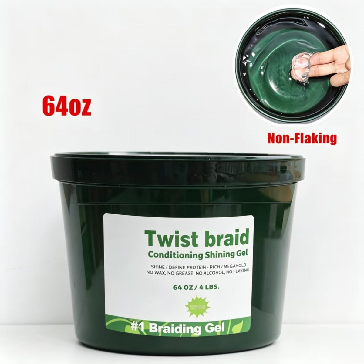 Pure O Natural Neatbraid Beauty Professional Conditioning Shining Gel 64oz / 4LB
