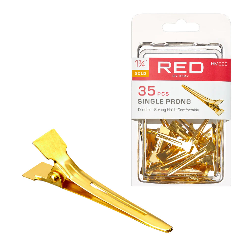 Gold Single Prong Clip 1 3/4" Durable, Strong Hold & Comfortable