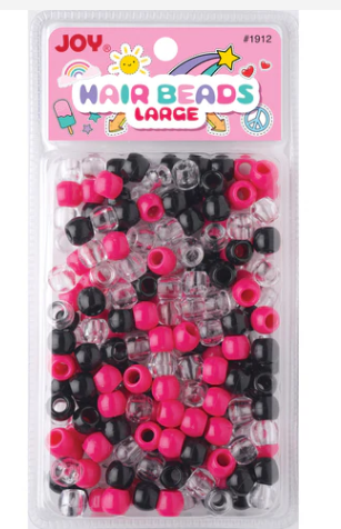 Joy Round Hair Beads Large, 240 Count, Assorted Color