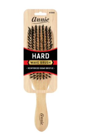 Annie Hard Wave Boar & Nylon Bristle Brush, Light Brown