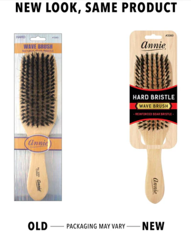 Annie Hard Wave Boar & Nylon Bristle Brush, Light Brown