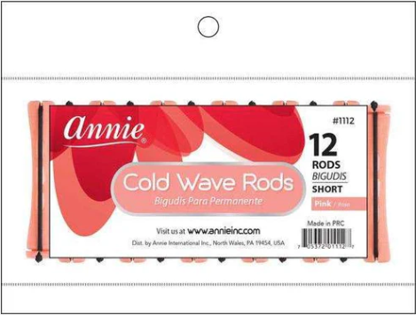 Annie Cold Wave Rods Short 5/16 Inch, 12 Count, Pink