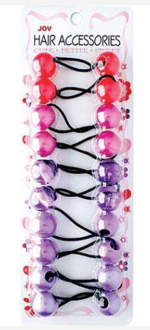 Joy Twin Beads Ponytailer 10ct Asst