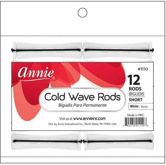 Annie Cold Wave Rods Short 7/16 Inch, 12 Count, White