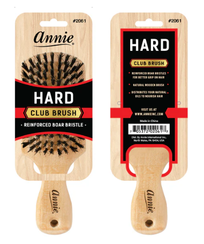 Annie Hard Club Brush Boar & Nylon Bristle, Light Brown