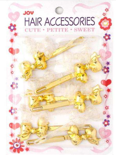 Joy Ribbon Barrette II 12ct Assorted Gold