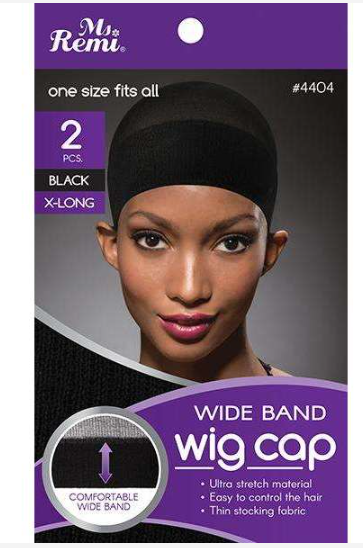 Ms. Remi Wide Band Wig Cap, 2 Count, Black