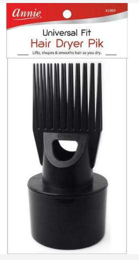 Annie Hair Dryer Pik Attachment, 1 Count, Black