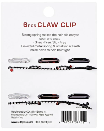RED by Kiss Mini Hair Claw Clips Set HMC45