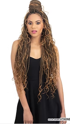 3X MODERN SOFT BOX BRAID W/CURLS 26