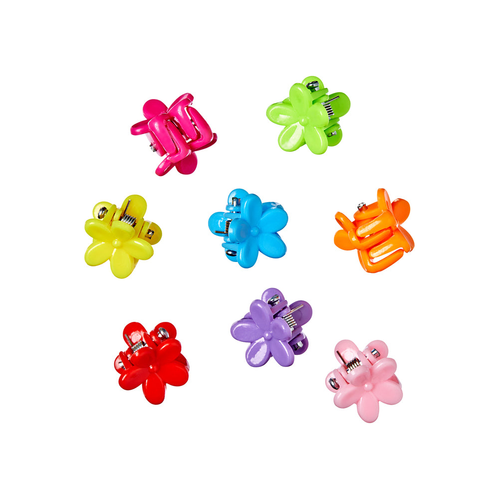 RED KIDS FLOWER CLAW CLIPS 30PCS