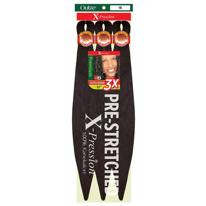Outre Synthetic Hair Braids X-Pression Kanekalon 3X Pre Stretched Braid 52" 42"