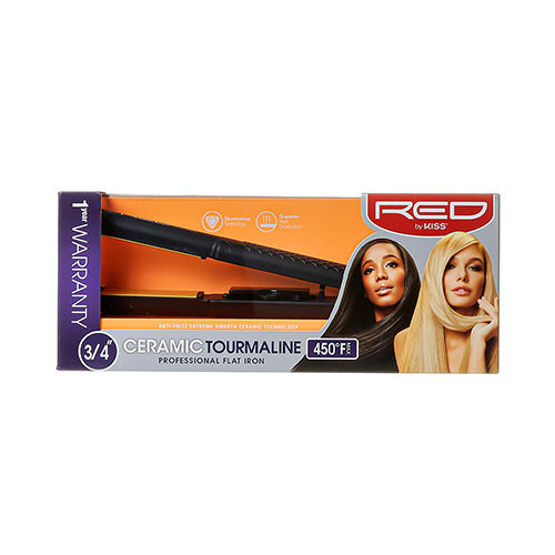 Red 0.75" Ceramic Flat Iron