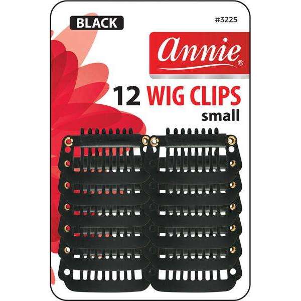 WIG CLIPS S 12CT BLACK