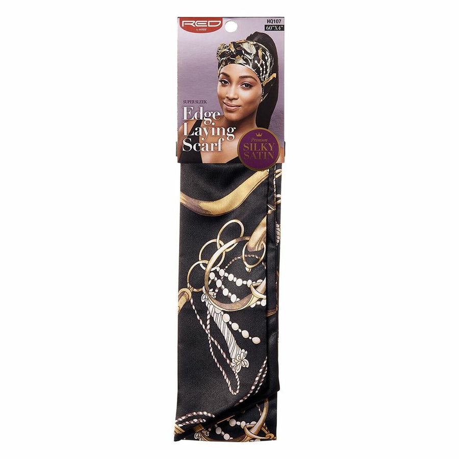 HQ604 - SILKY SATIN EDGE SCARF BROWN