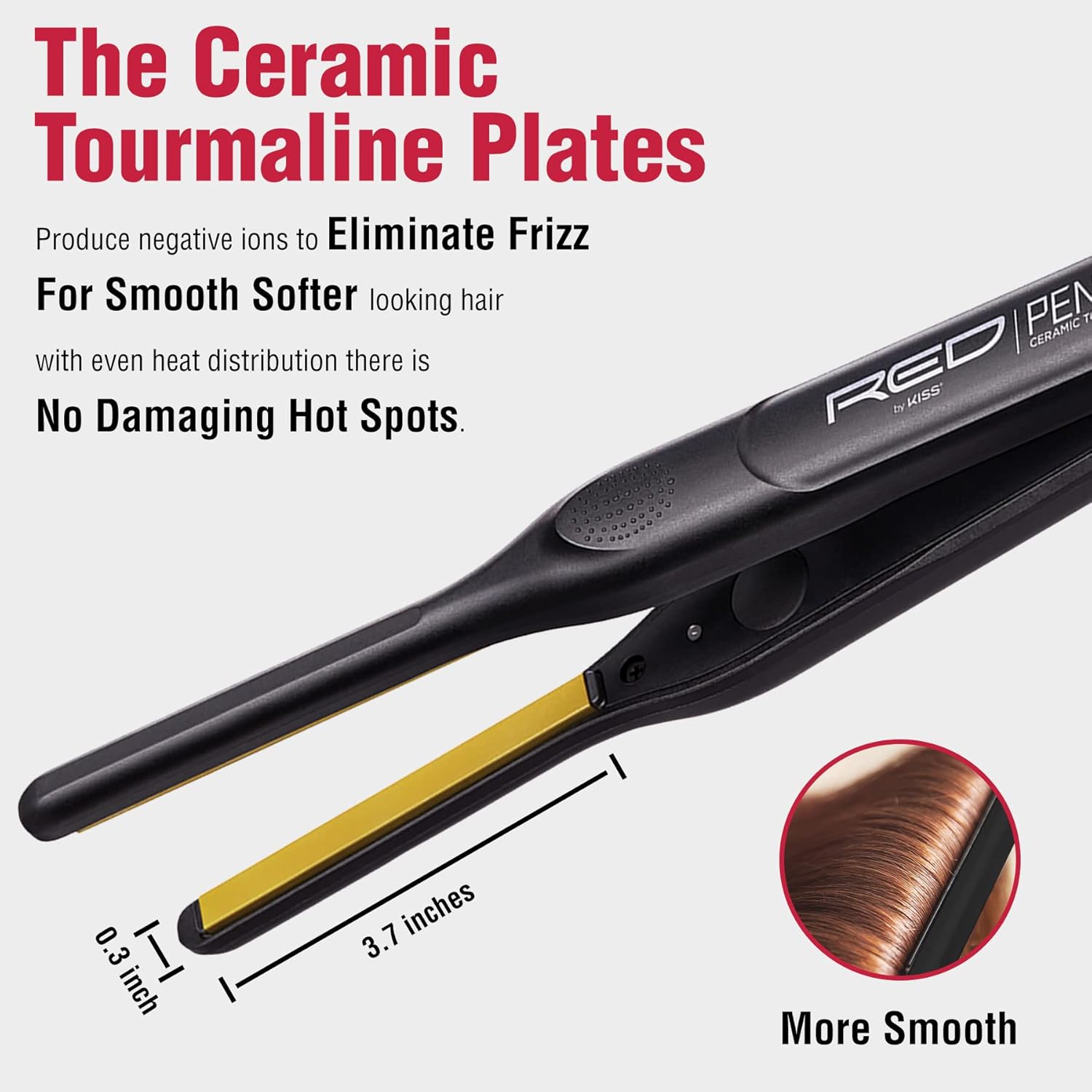 Kiss 3/10" Pencil Ceramic Flat Iron