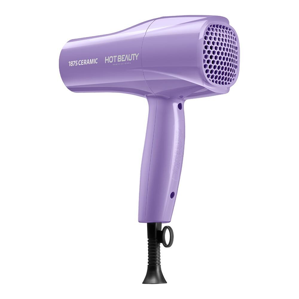 1875 Ceramic Hair Dryer Fast Drying & Multi-Setting Includes Comb & Detangler Purple