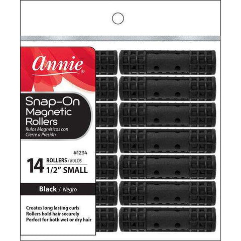 1234-ANNIE SNAP-ON MAGNETIC ROLLERS S 14CT BLACK