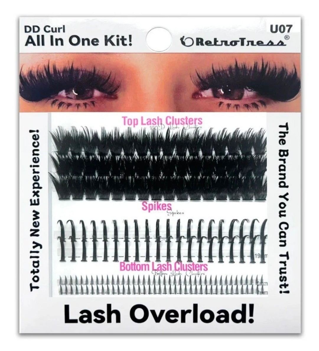lash and spikes ALL IN ONE KIT 3 IN 1 BOX Lashes Extension Clusters Kit