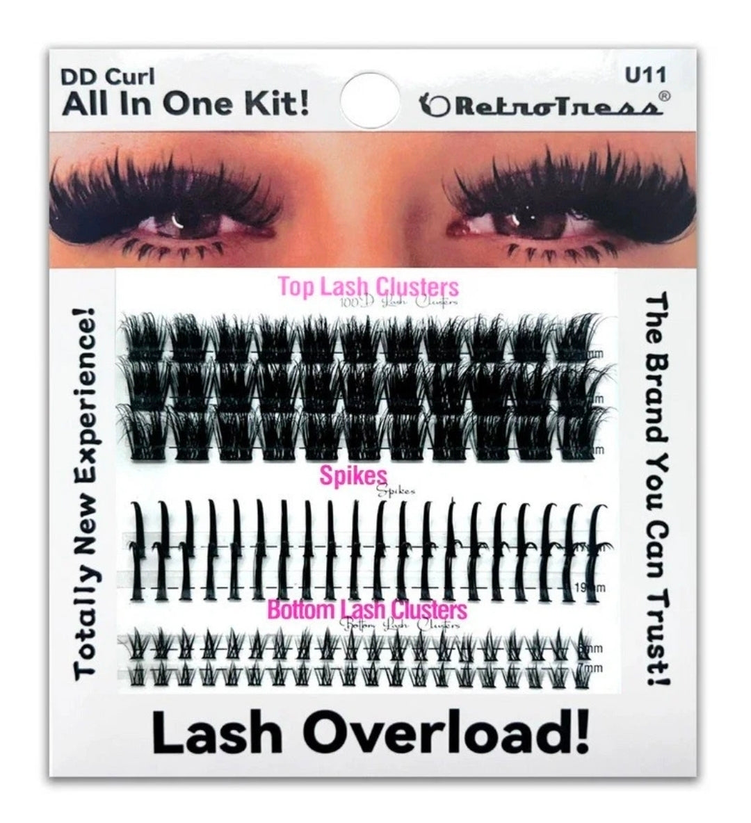 lash and spikes ALL IN ONE KIT 3 IN 1 BOX Lashes Extension Clusters Kit