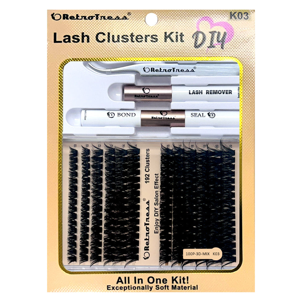 DIY Lash Extension Mix styles Lash Clusters Individual Explosive eyelashes with Bond&Seal Remover Tweezers