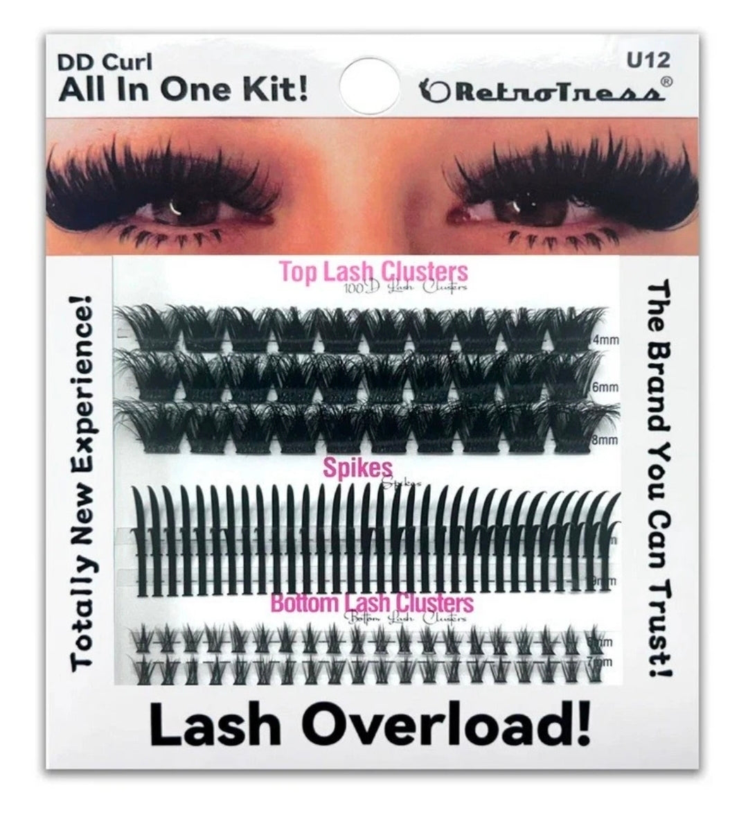 lash and spikes ALL IN ONE KIT 3 IN 1 BOX Lashes Extension Clusters Kit