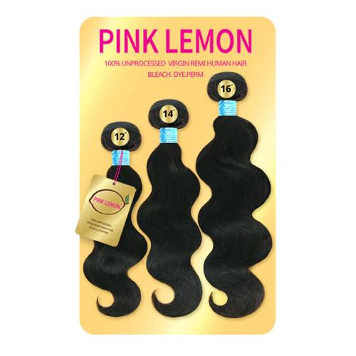 Pink Lemon Virgin Human Hair Weave 3 Bundles Body Wave AND STRAIGHT