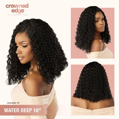 Sensationnel HD Lace Front Wig Crowned Edge Glueless 13X5 Water Deep 16"