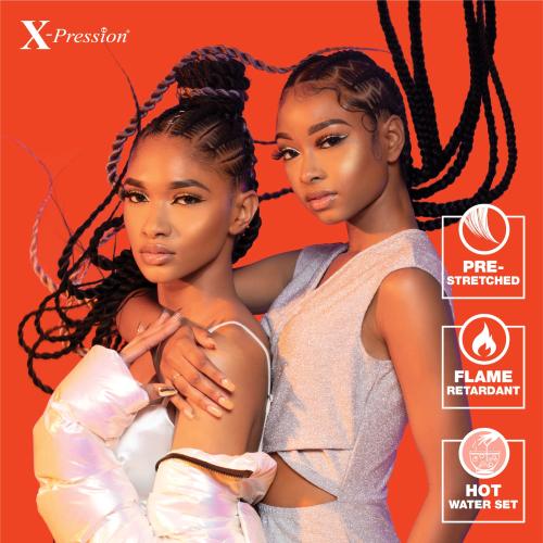 SB 3X X-PRESSION PRE-STRETCHED BRAID 58 RAINBOW