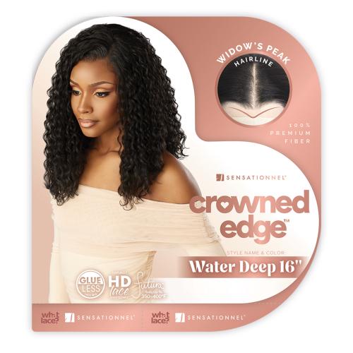 Sensationnel HD Lace Front Wig Crowned Edge Glueless 13X5 Water Deep 16"