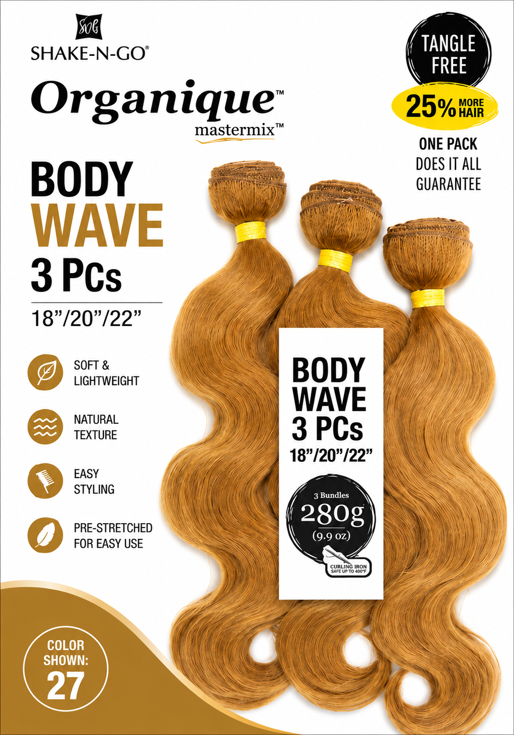 ORGANIQUE BODY WAVE 3 pcs (18-20-22)