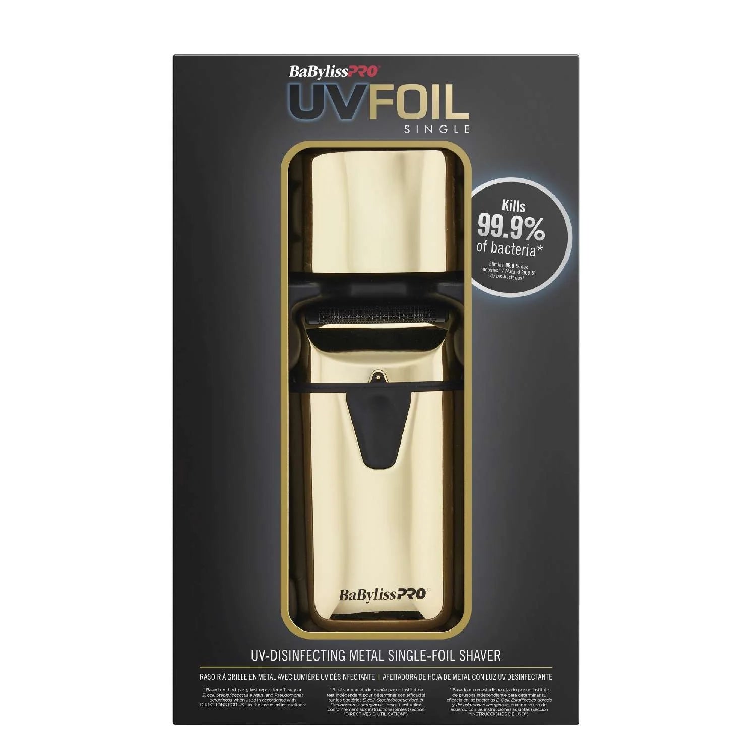 BABYLISSPRO GOLD UV-DISINFECTING SINGLE-FOIL SHAVER