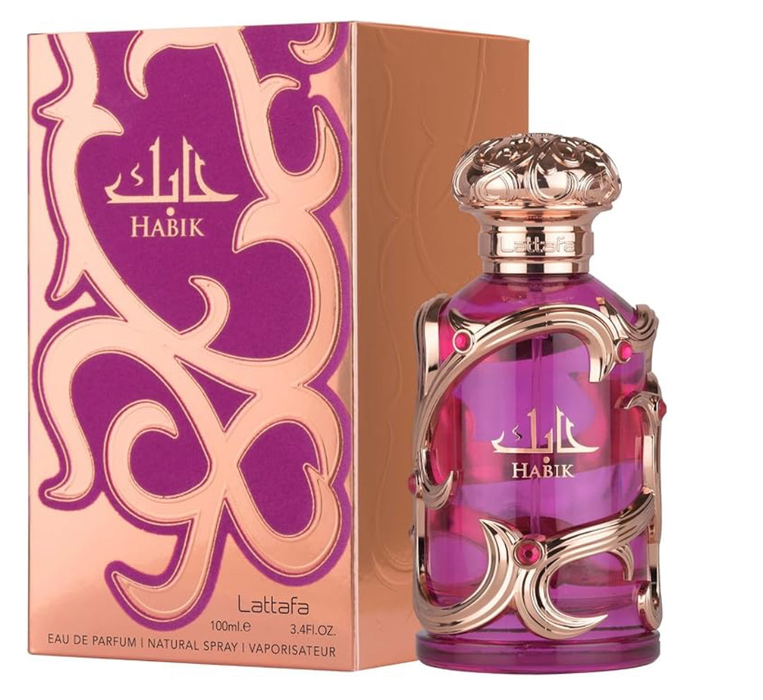 Lattafa Habik – Floral, Fruity, Fresh, Musky – Eau de Parfum Spray Long-Lasting Fragrance for Women, 3.4 Ounce / 100 ml