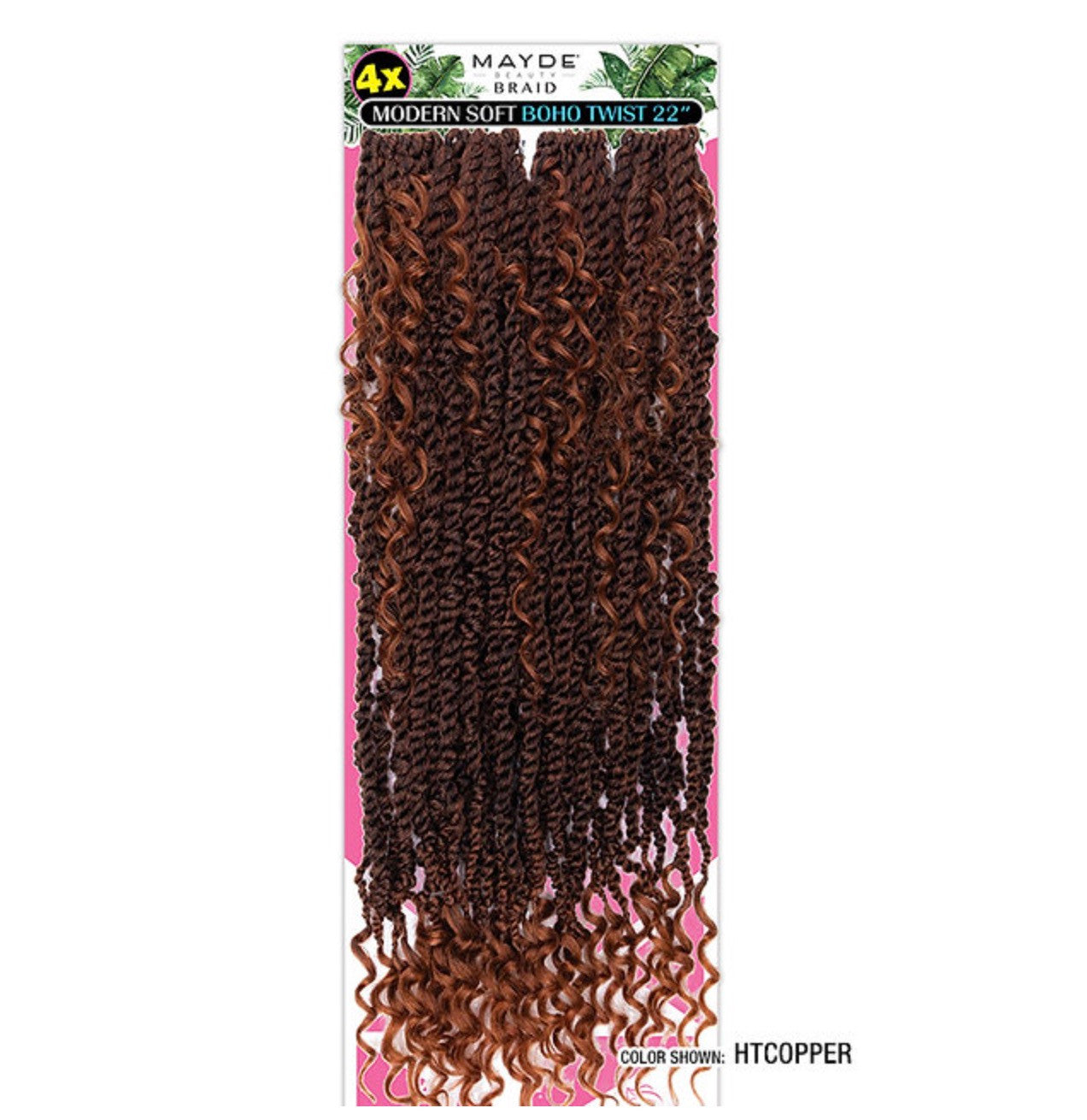 Mayde Beauty Synthetic Crochet Braids - 4X Modern Soft Boho Twist 22”