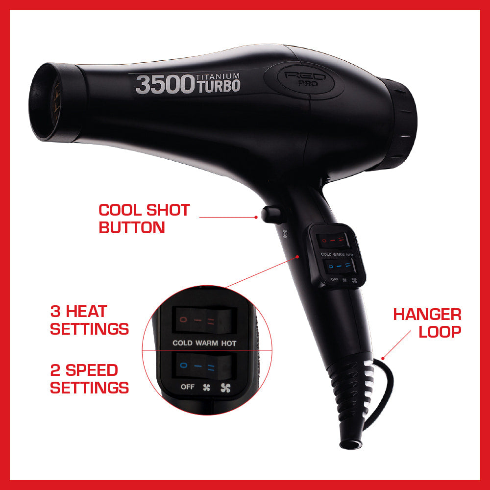 RED PRO TITANIUM 3500 BLOW DRYER