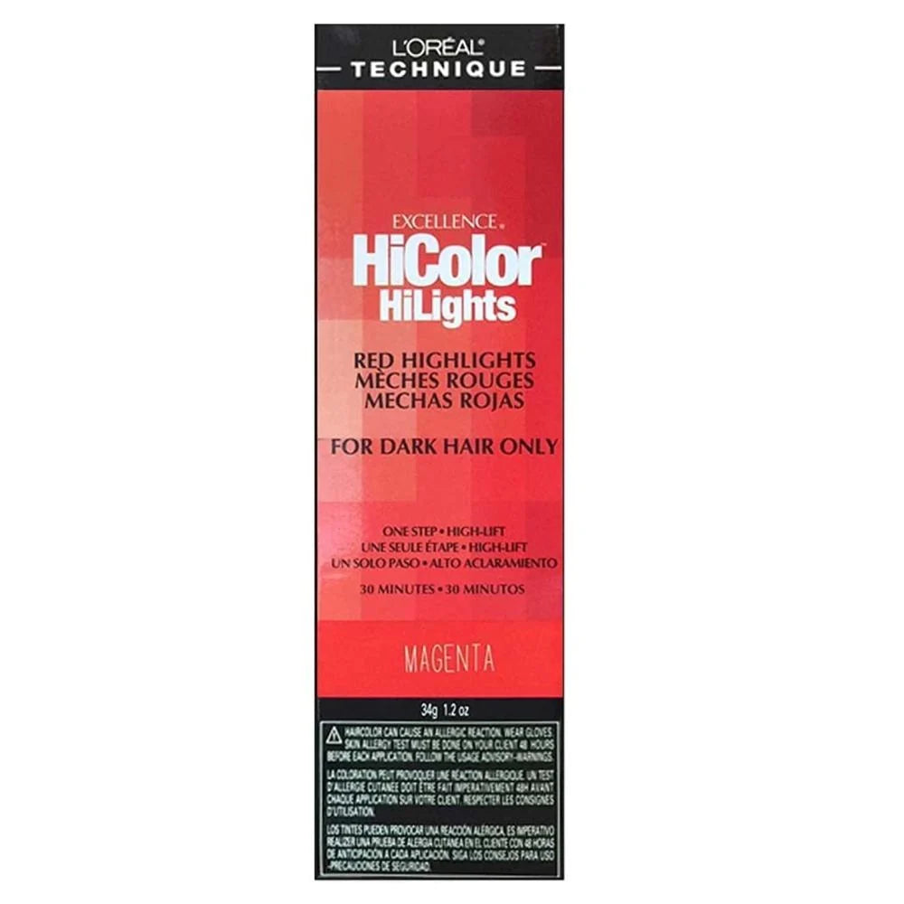 L'Oreal Excellence HiColor HiLights - Red Highlights for Dark Hair Only 1.2 oz [Various Color Options]