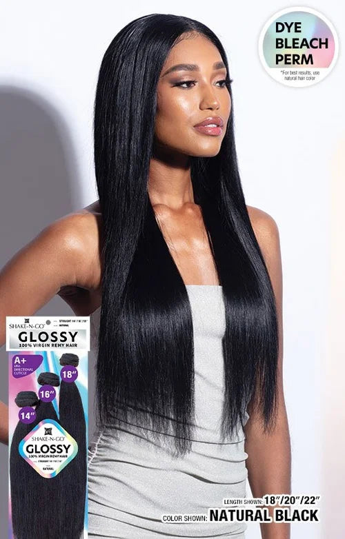 Shake N Go - GLOSSY 100% VIRGIN REMY HUMAN HAIR ( STRAIGHT )