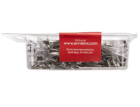 Annie Single Prong Metal Hair Clips, 80 Count, Silver