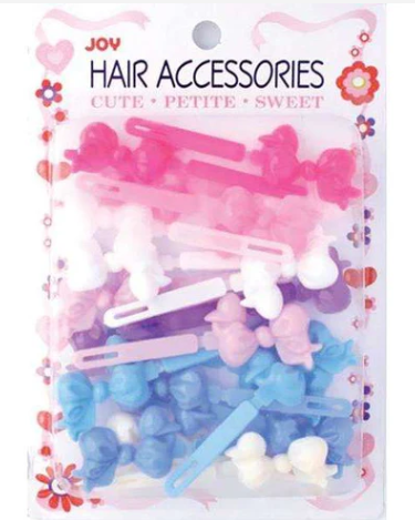 Joy Ribbon Barrettes Assorted Light Pastel