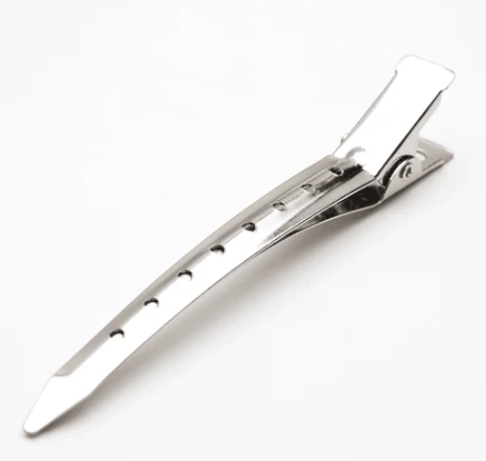 Annie Duck Bill Metal Hair Clips 12cm, 12 Count, Silver
