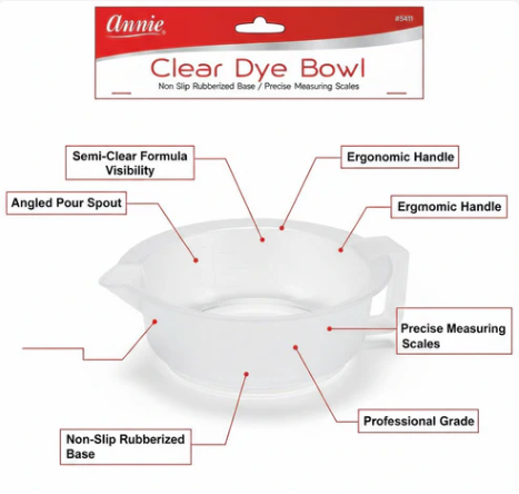 Annie Dye & Tinting Bowl, 1 Count, Clear