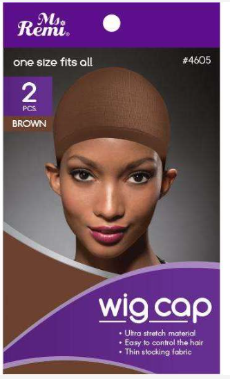Ms. Remi Wig Cap, 2 Count, Brown