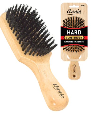 Annie Hard Club Brush Boar & Nylon Bristle, Light Brown