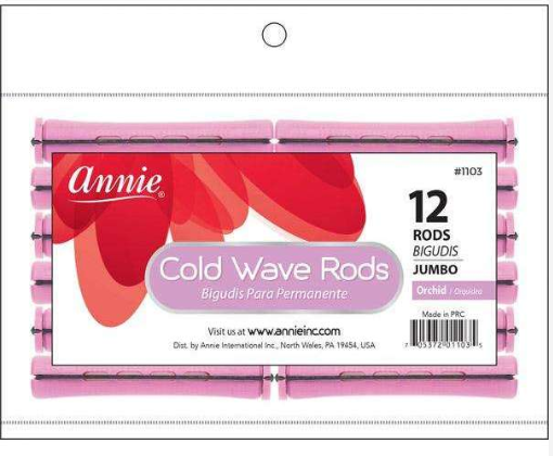 Annie Cold Wave Rods Long 9/16 Inch, 12 Count, Orchid
