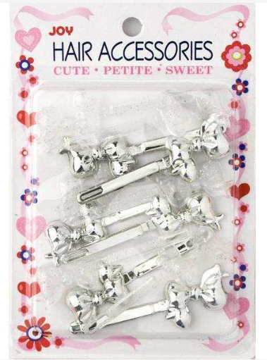Joy Ribbon Barrette II 12ct Assorted Silver