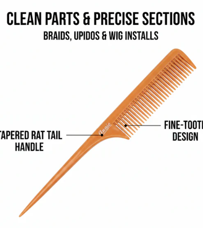 Annie Premium Rat Tail Comb, 1 Count, Bone